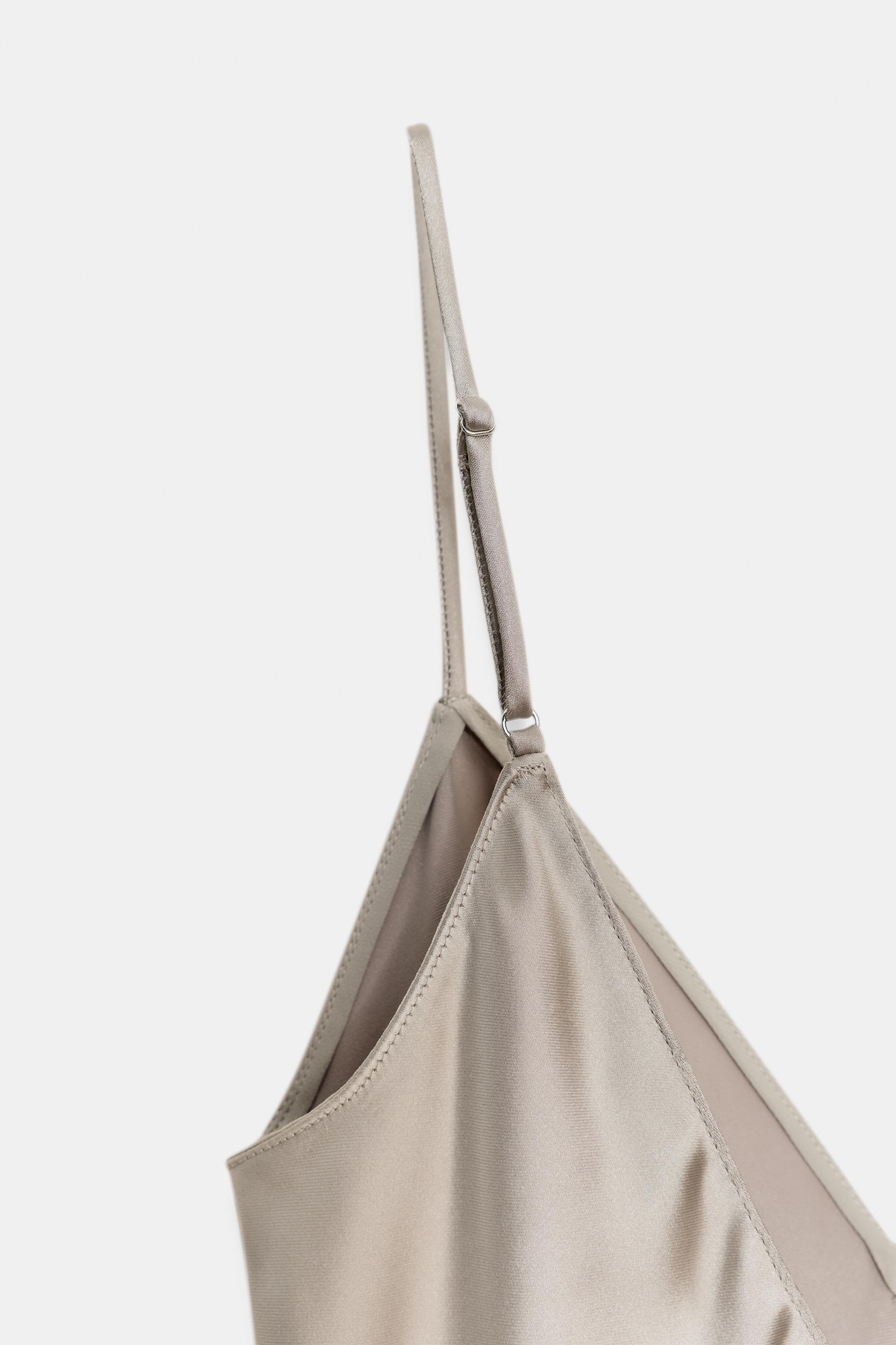 ASYMMETRIC SATIN EFFECT LACE DRESS