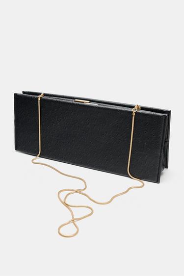 POCHETTE ALLONGÉE EN RELIEF - Noir de Zara - Image 3