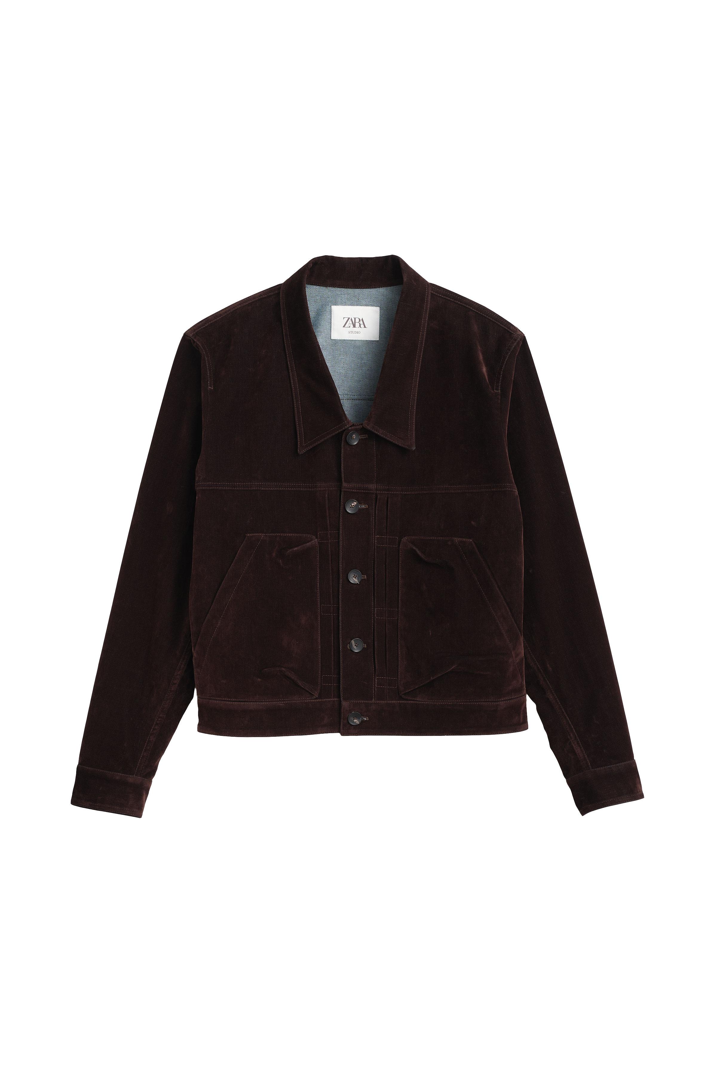 BLOUSON COURT EN DENIM FLOQUÉ