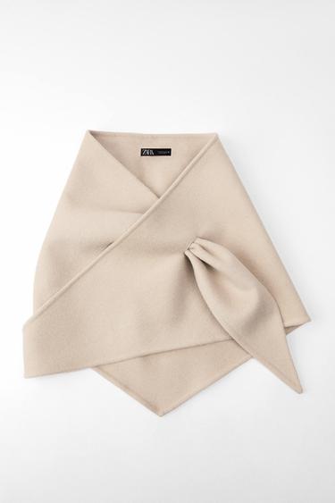 WOOLLEN BANDANA - Beige by Zara