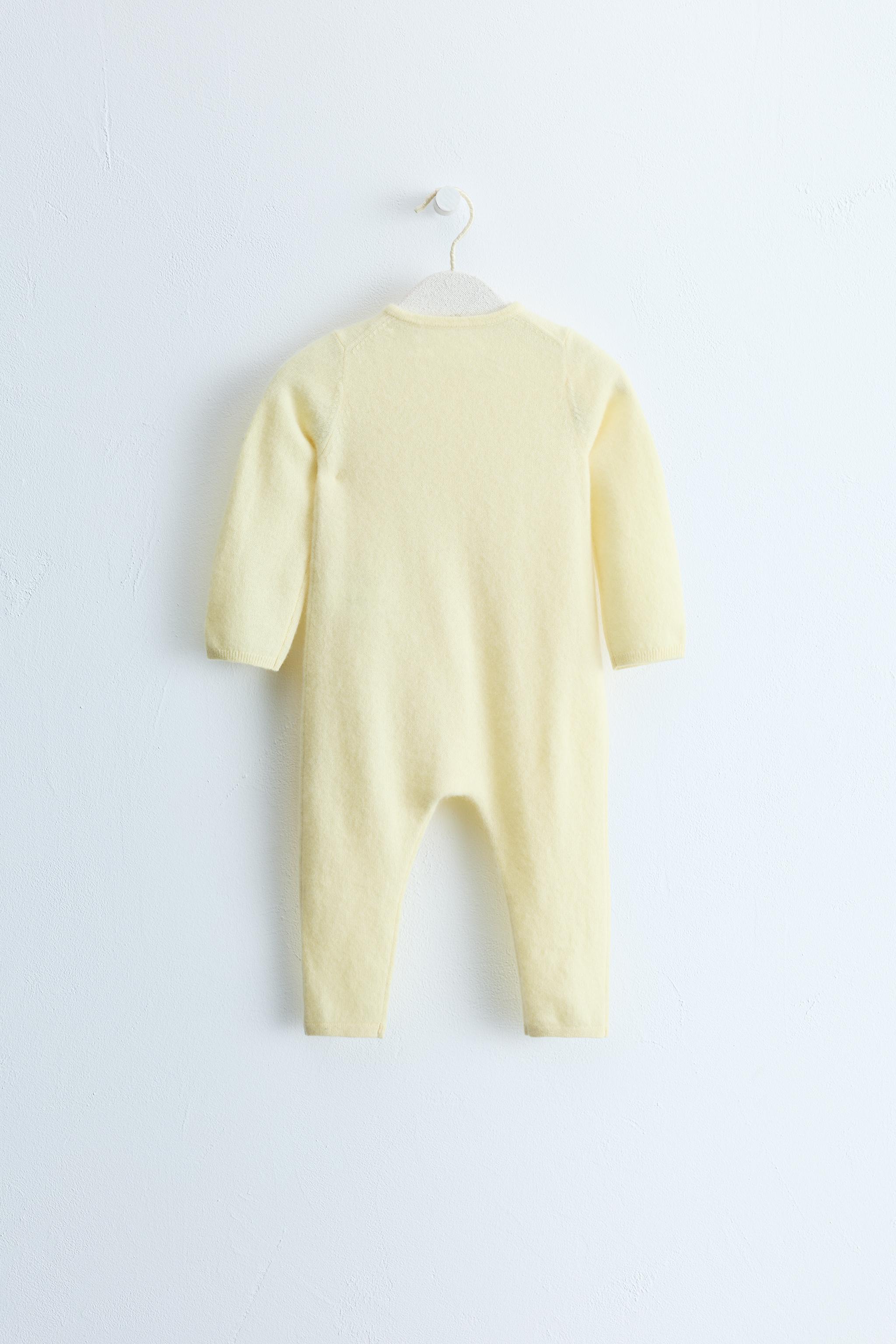 ZARA TIMELESS - 100% CASHMERE JUMPSUIT — Light yellow