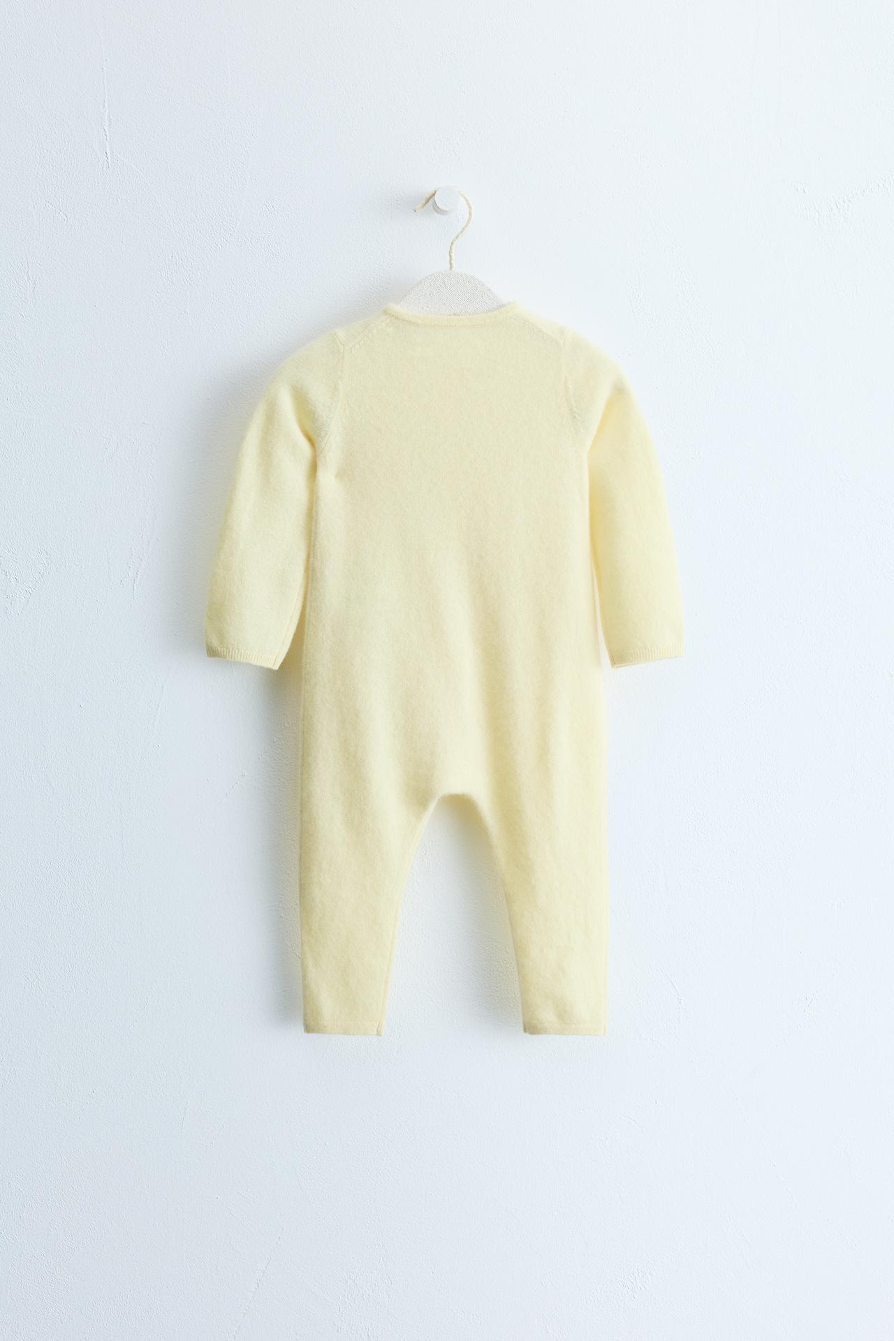 ZARA TIMELESS - 100% CASHMERE JUMPSUIT — Light yellow