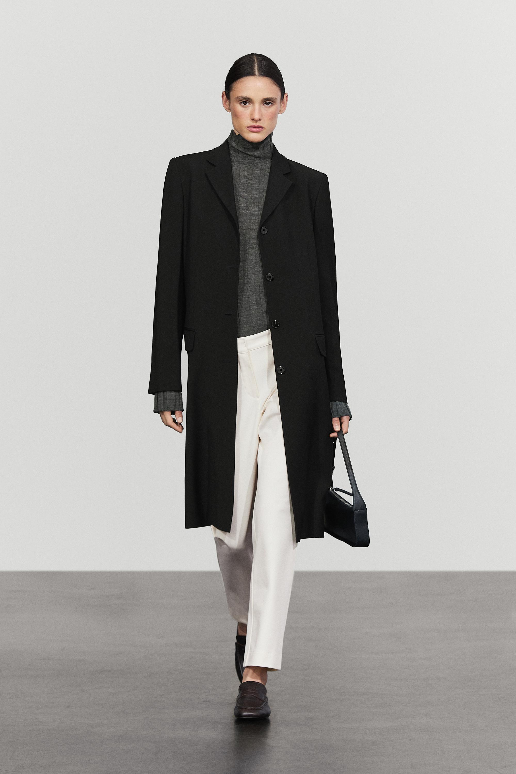 Wool blend coat - Black | ZARA United States
