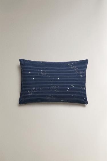 TAIE D’OREILLER ENFANT ESPACE RAYURES - Bleu de Zara - Image 2