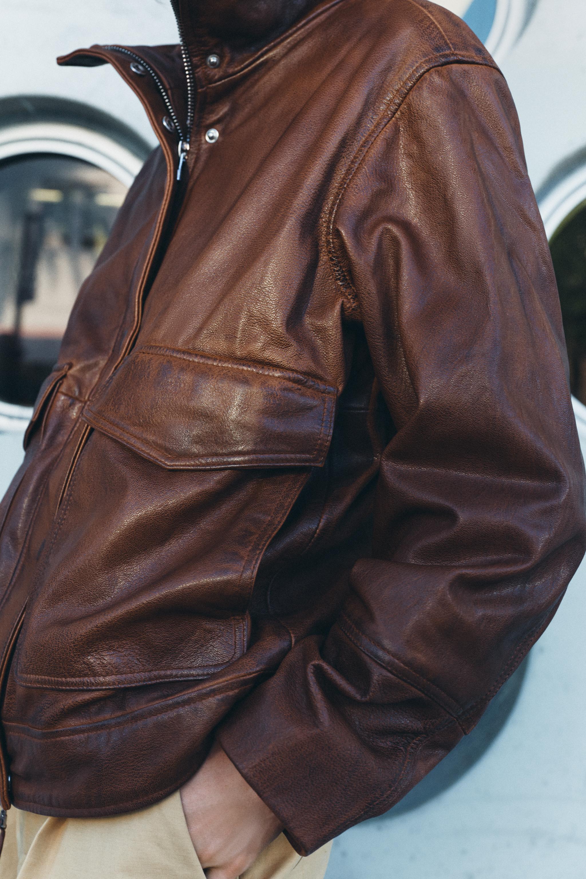 ZW COLLECTION LIMITED EDITION 100% LEATHER BOMBER JACKET