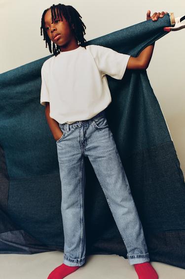 STRAIGHT-LEG JEANS - Light blue by Zara