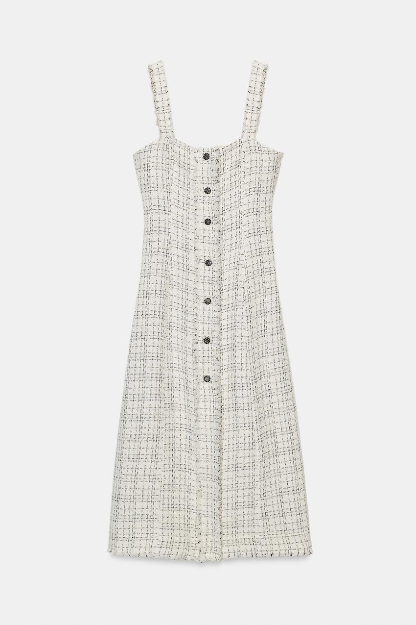 knee length dresses for ladies Elegant Tweed Dress With Belt