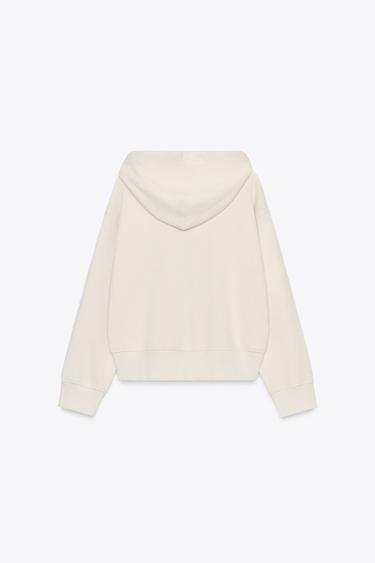 RUSTIC HOODIE - Ecru by Zara - Image 6