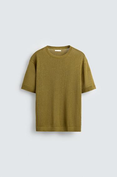 JERSEY 100% LINO - Oliva de Zara - Imagen 0