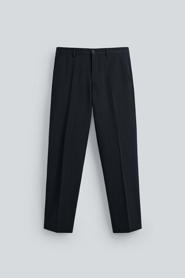 PANTALÓN TRAJE ESTRUCTURA - Marino de Zara