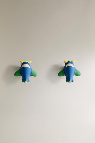 PACK OF CHILDREN'S AEROPLANE DOOR KNOBS (PACK OF 2) - Multicoloured by Zara