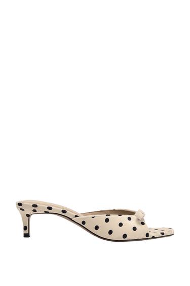 Zara POLKA DOT BOW MULES - Multi-color