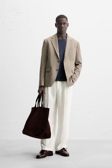 HOUNDSTOOTH BLAZER - Brown by Zara