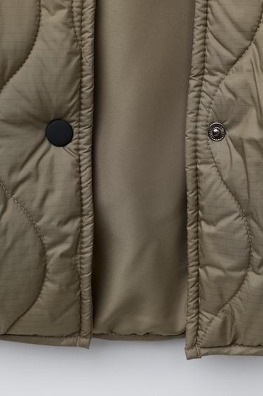 LIGHTWEIGHT LONG PUFFER JACKET - Green by Zara - Image 7