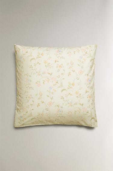 TAIE D’OREILLER IMPRIMÉ FLORAL - Vert d'eau de Zara - Image 1