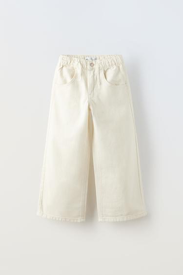 Zara WIDE LEG JEANS - White