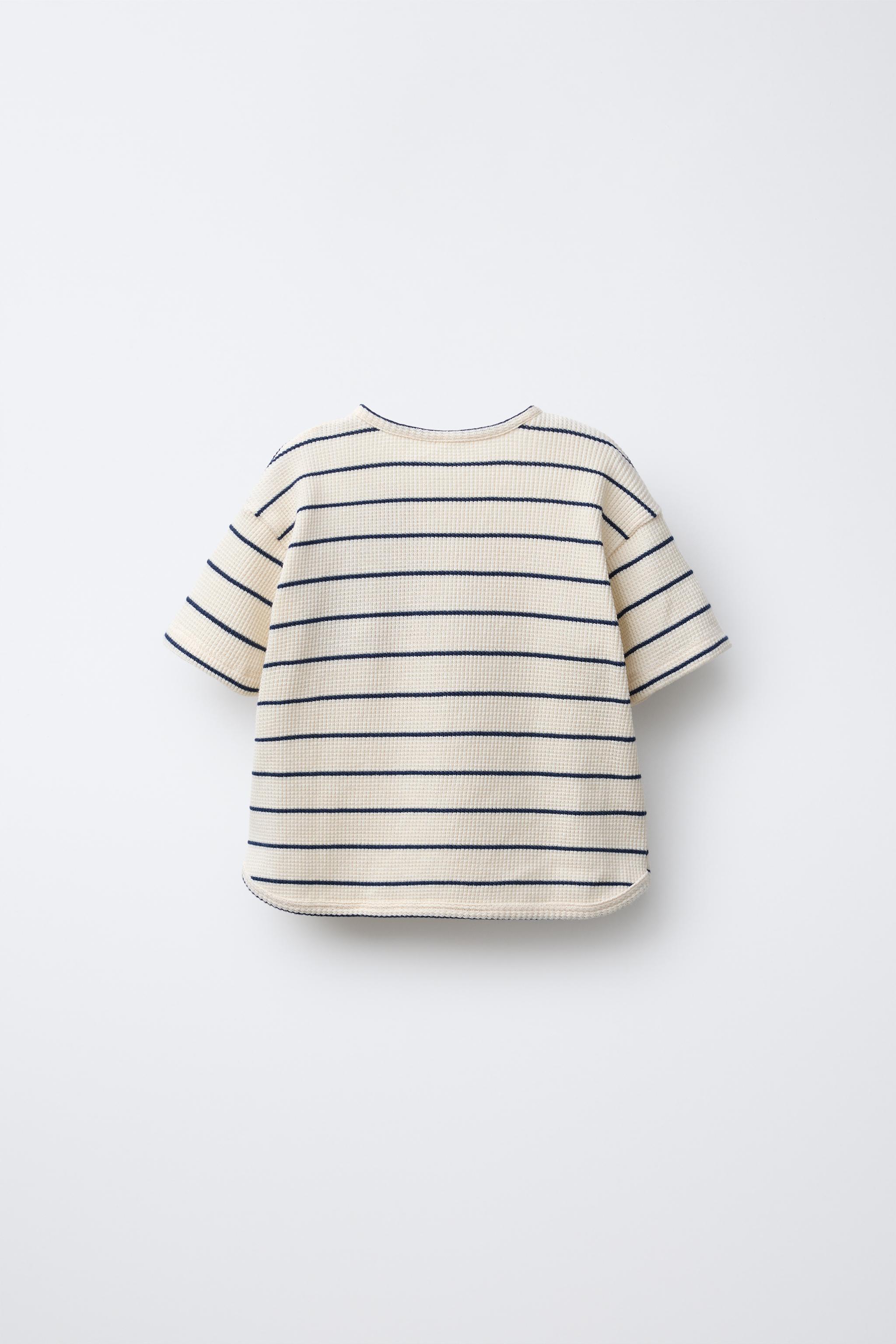 T-SHIRT GAUFRÉ RAYURES