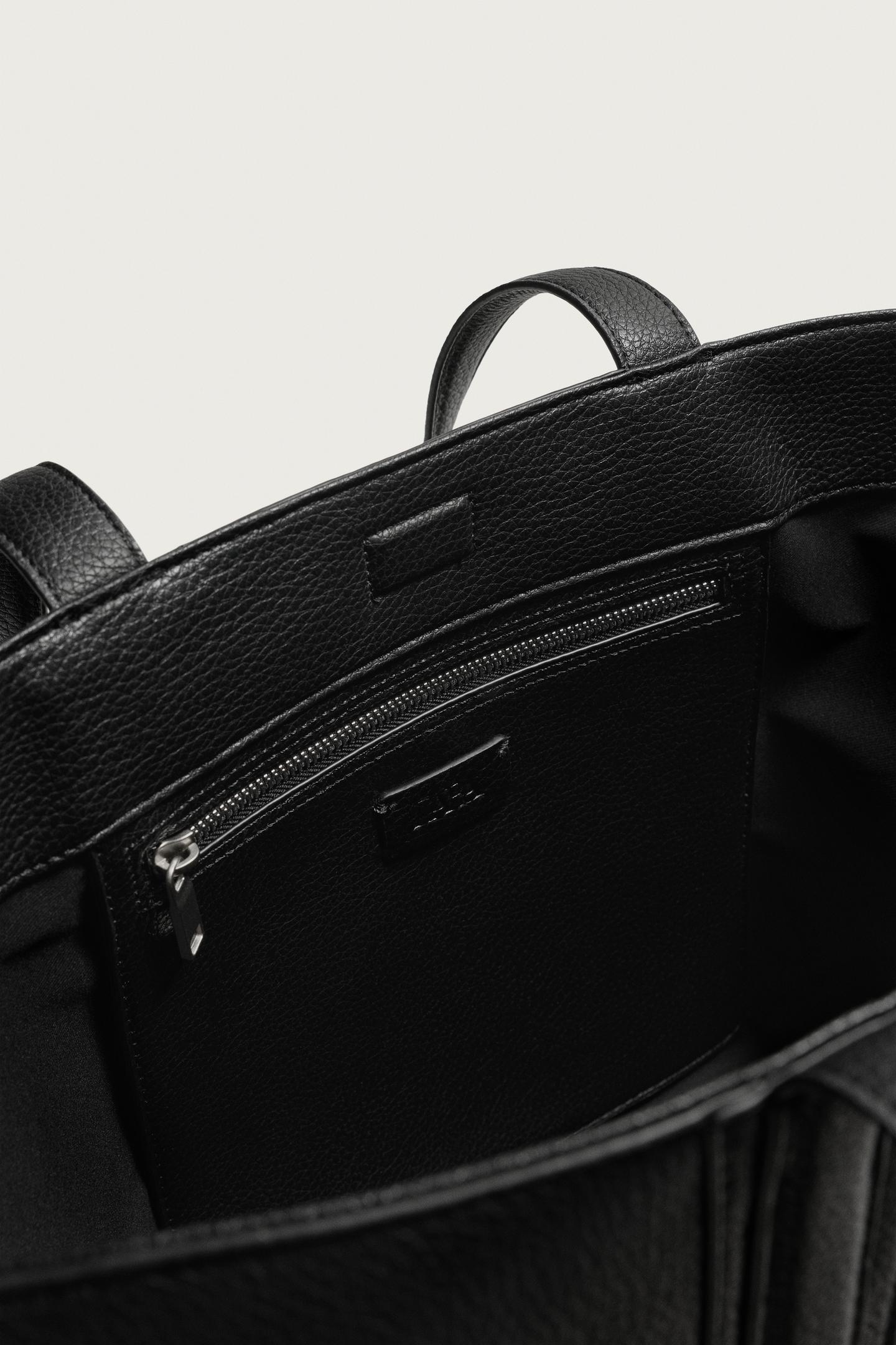 Мужская сумка Zara XL Shopper, цвет: Чёрный — фото 7