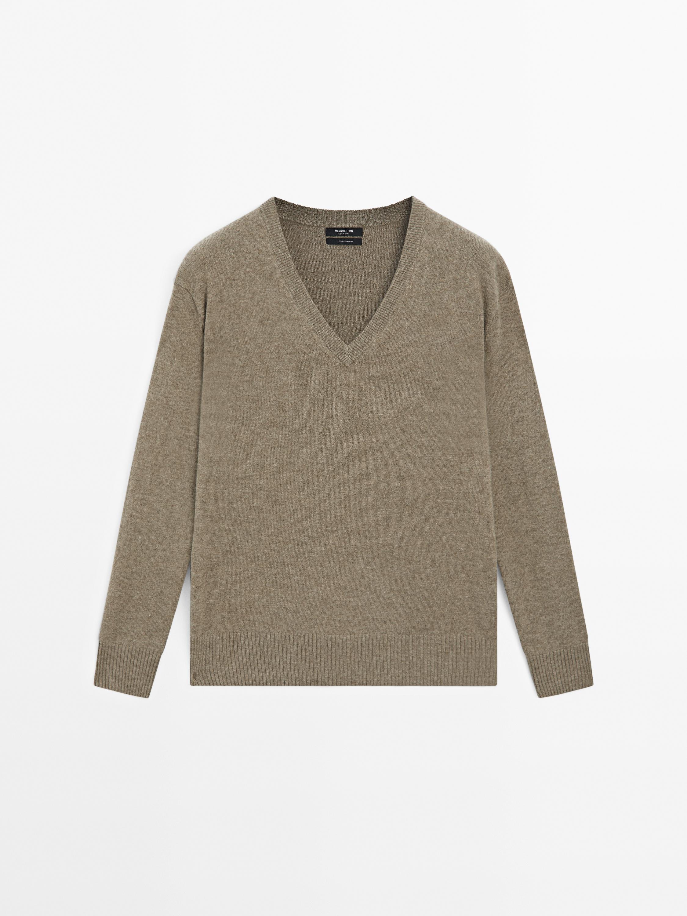 Pull en maille 100 % cachemire à col V