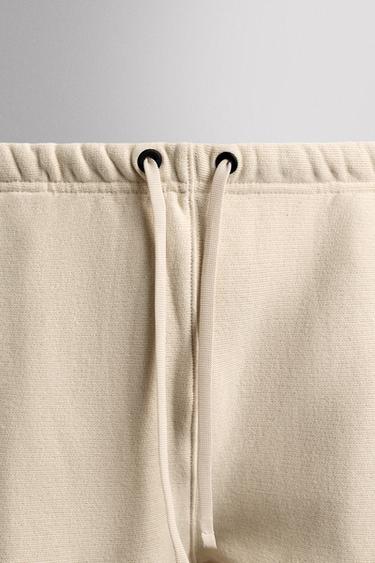 PANTALON JOGGER EN COTON - Écru de Zara - Image 2