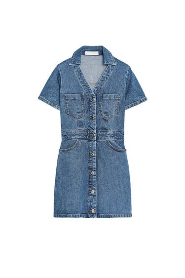 Z1975 MINI DENIM SHORT SLEEVE DRESS
