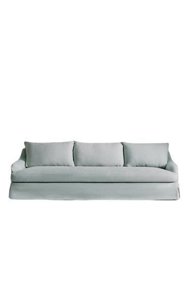 غلاف كتان للأريكة SOFA 01 - أزرق وسط الخاص بـ Zara