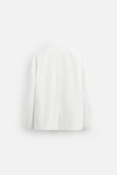 BLAZER COSTUME 100 % LIN - Blanc de Zara - Image 8