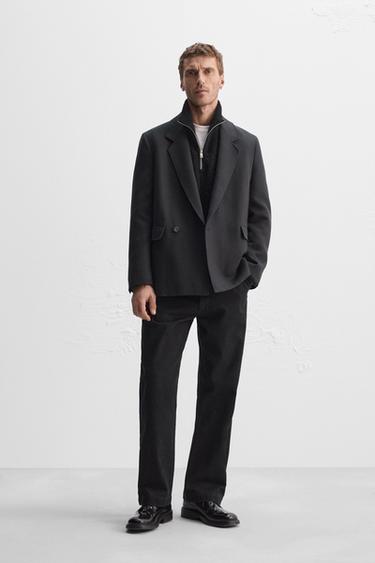 DOUBLE-BREASTED BLAZER - Navy blue by Zara - Image 0
