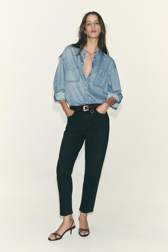 Mum Tum Mom Jeans Outfits 2019 Women's Mom Jeans ZARA