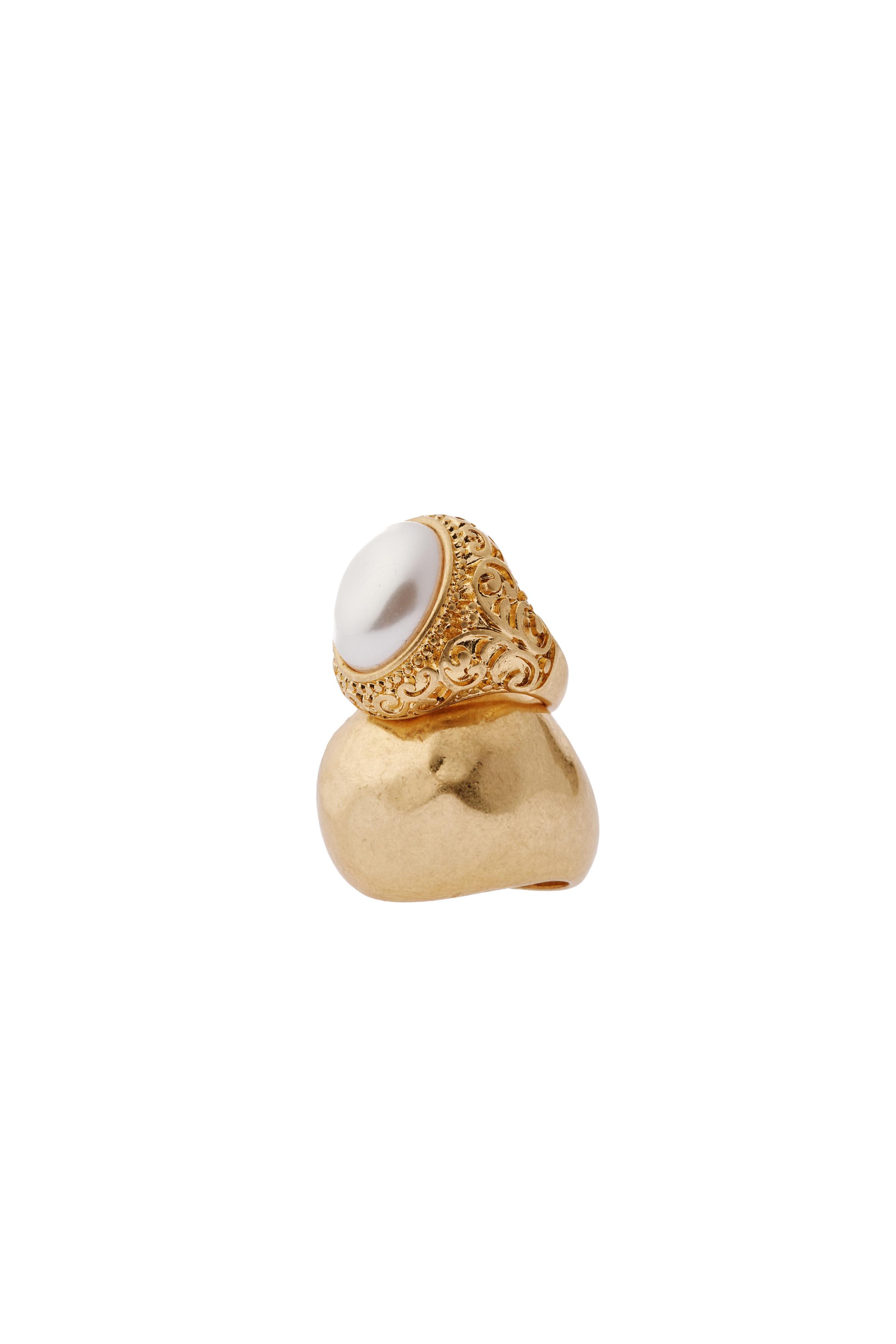 2-PACK OF MAXI PEARL METAL RINGS