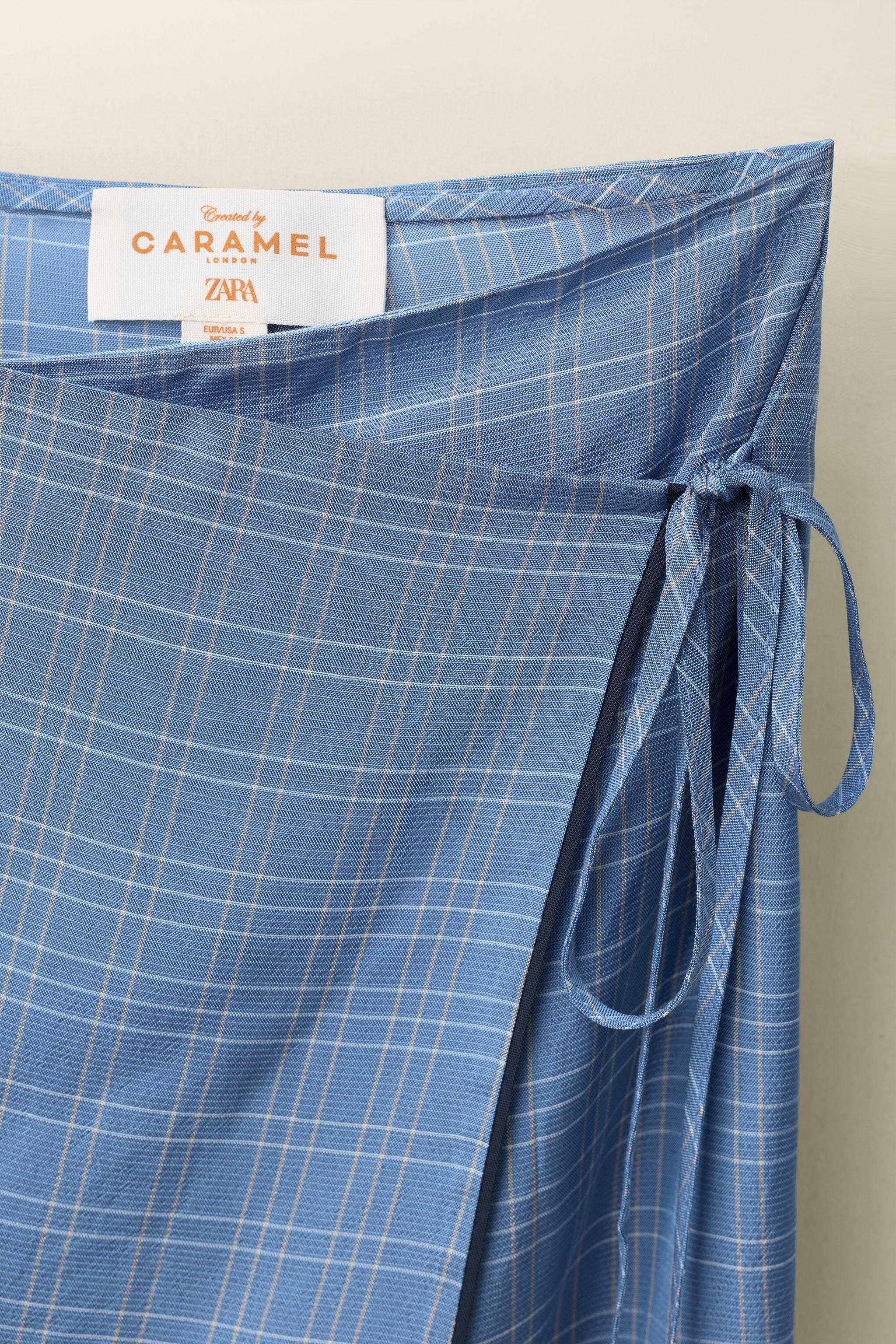 Женские юбки Zara PLAID SKIRT CREATED BY CARAMEL LONDON X — фото 6