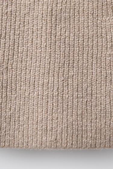 JUPE EN MAILLE AVEC NŒUDS - Sable / Chiné de Zara - Image 3
