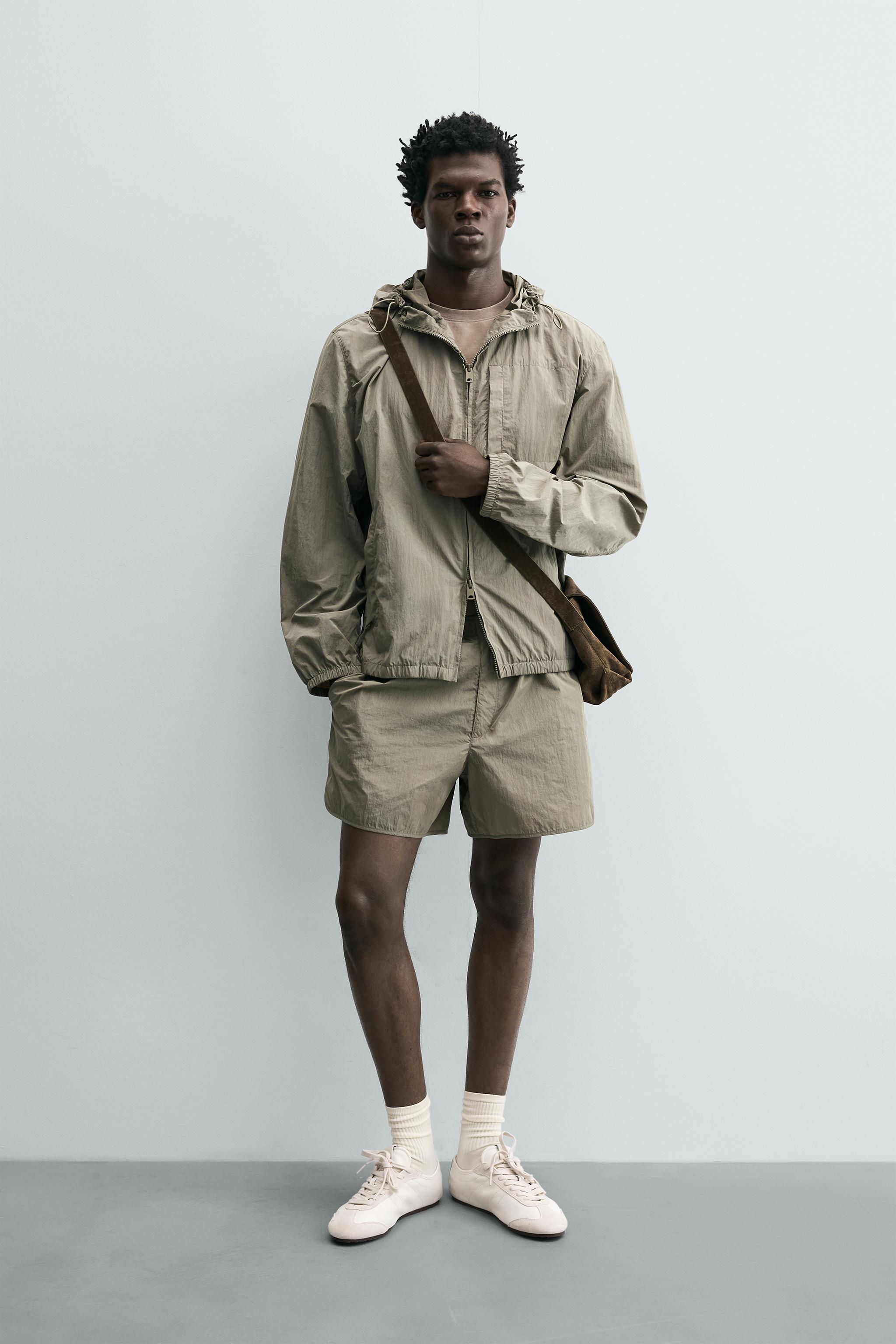 TECHNICAL SHORTS - Gray green | ZARA United States