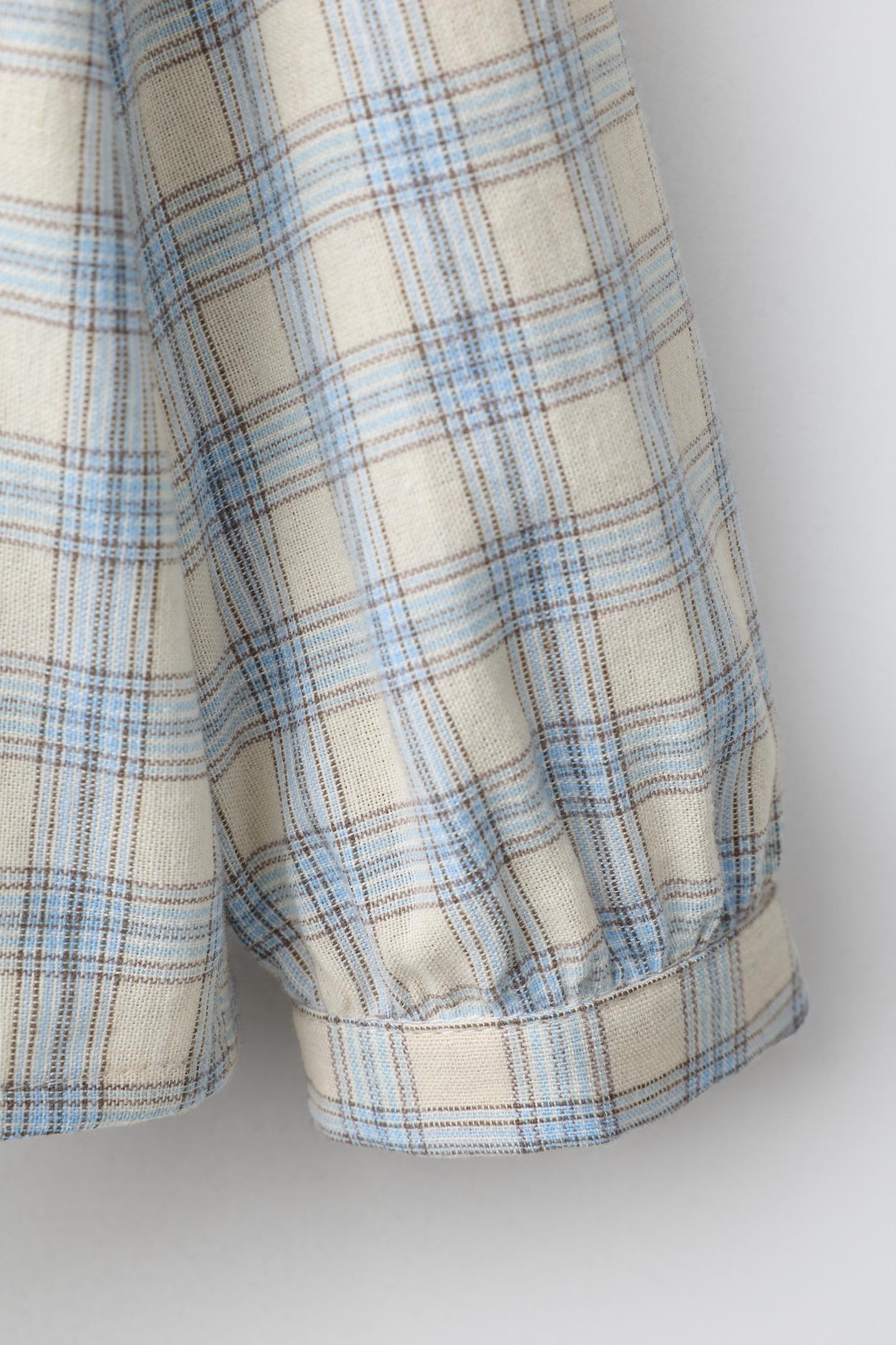 Детская рубашка Zara Romantic Checked, цвет: Светлый синий — фото 4
