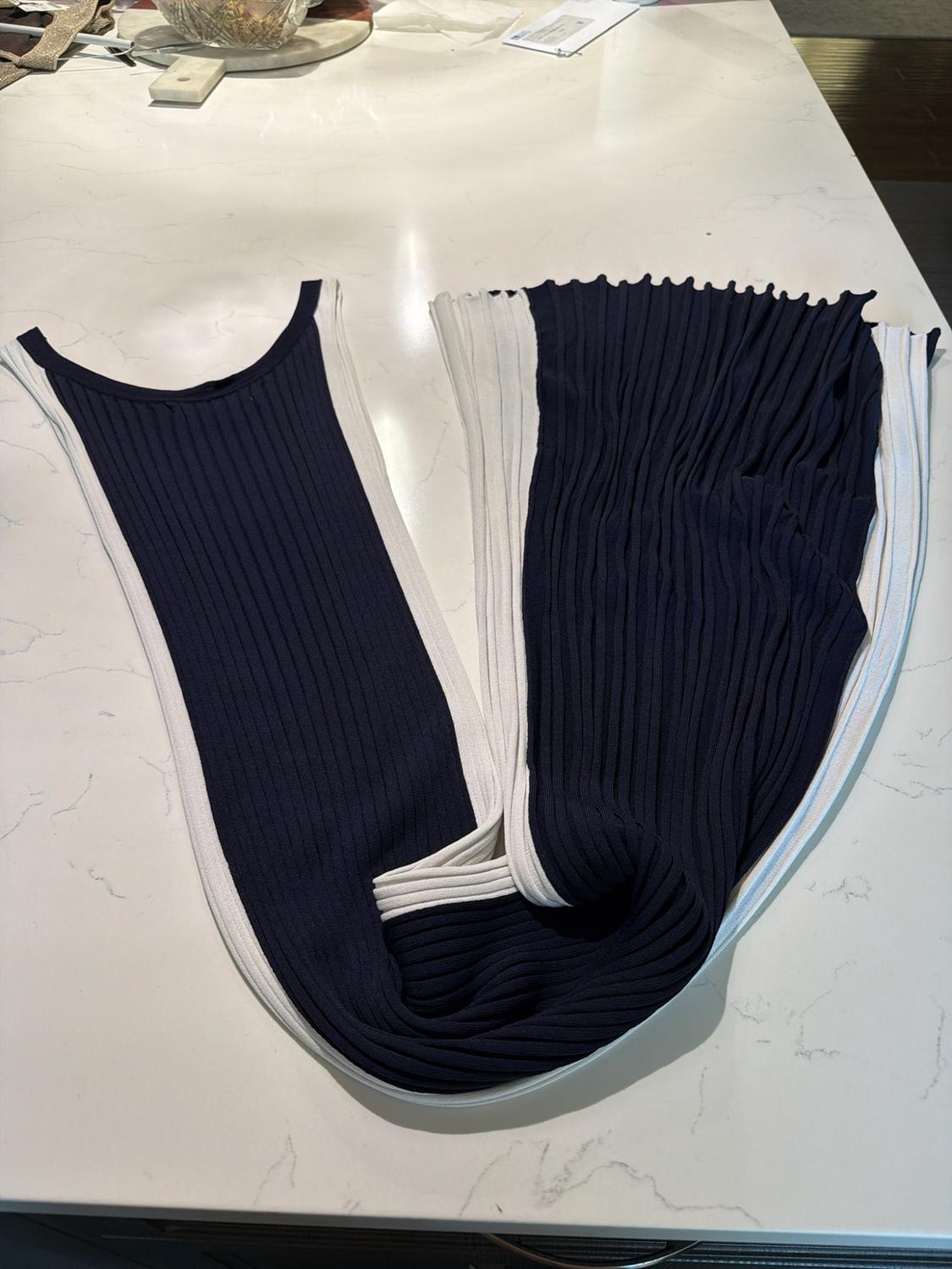 LONG TWO-TONE DRESS - Image 2