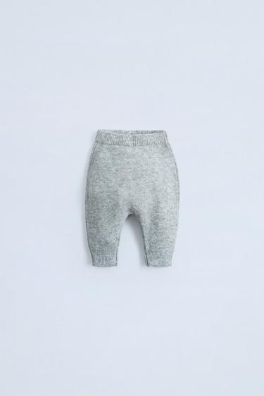 ТРИКОТАЖНЫЕ БРЮКИ ГАРЕМ — СЕРЫЙ С МЕЛАНЖЕВЫМ ЭФФЕКТОМ от Zara — изображение 0
