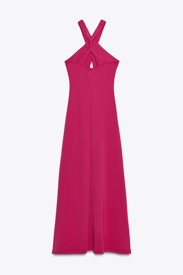 ROBE FLUIDE CROISÉE - Framboise de Zara - Image 6