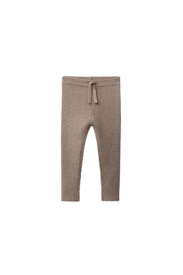 RIB KNIT LEGGINGS - Sand / Marl by Zara - Image 0
