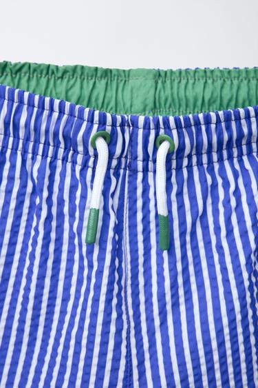 6-14 ANS/ SHORT DE BAIN EN SEERSUCKER - Bleu de Zara - Image 2