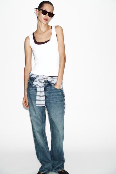 CAMISETA POLIAMIDA TIRANTE ANCHO - Blanco de Zara - Imagen 0