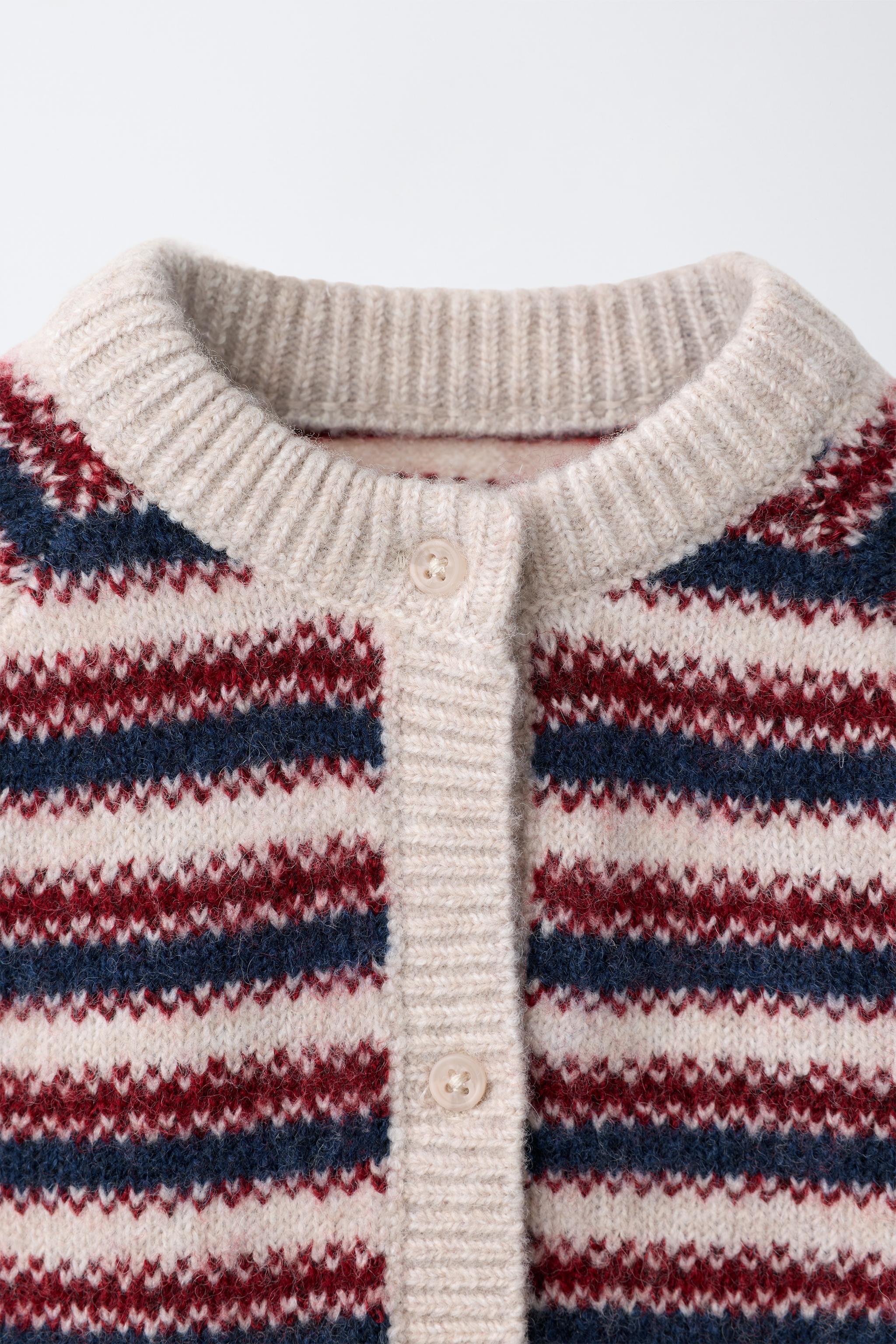 GILET EN MAILLE RAYURES