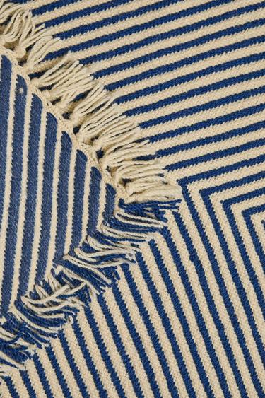 KIDS' WOOL RUG - Ecru / Blue by Zara