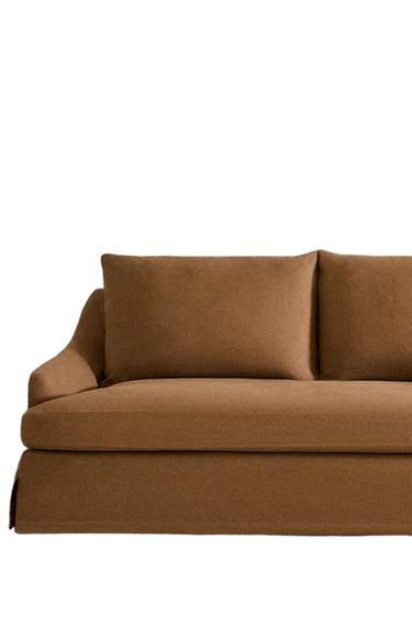 غلاف كتان للأريكة SOFA 01 - خردلي الخاص بـ Zara