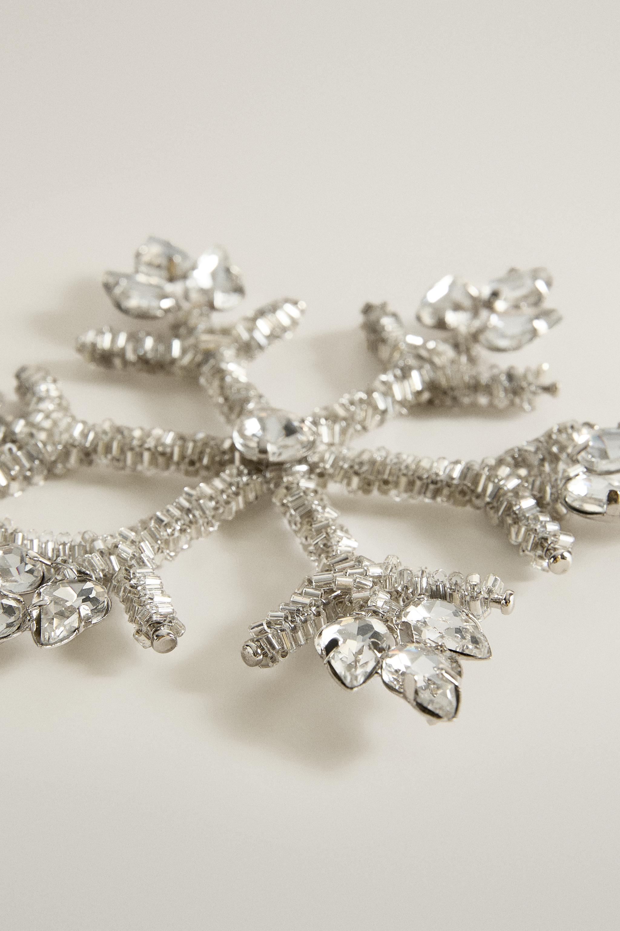 CRYSTAL SNOWFLAKE CHRISTMAS TREE ORNAMENT