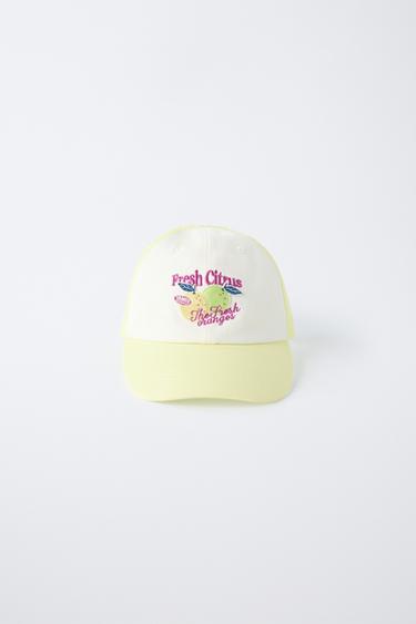 EMBROIDERED PATCH MESH CAP - Lime by Zara