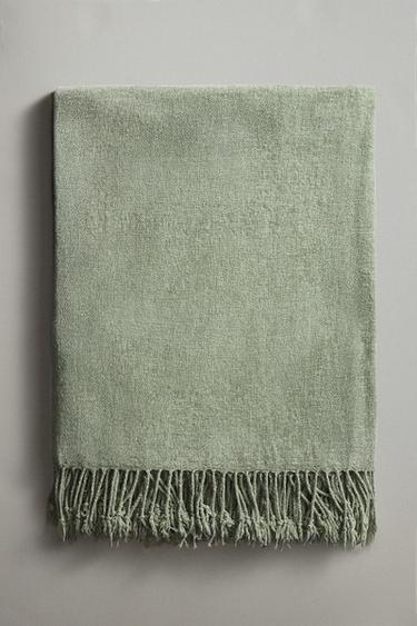 PLAID CHENILLE - Vert bleu de Zara - Image 7