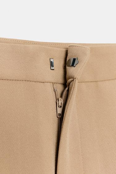 PLEATED CARROT TROUSERS - camel by Zara - Image 7