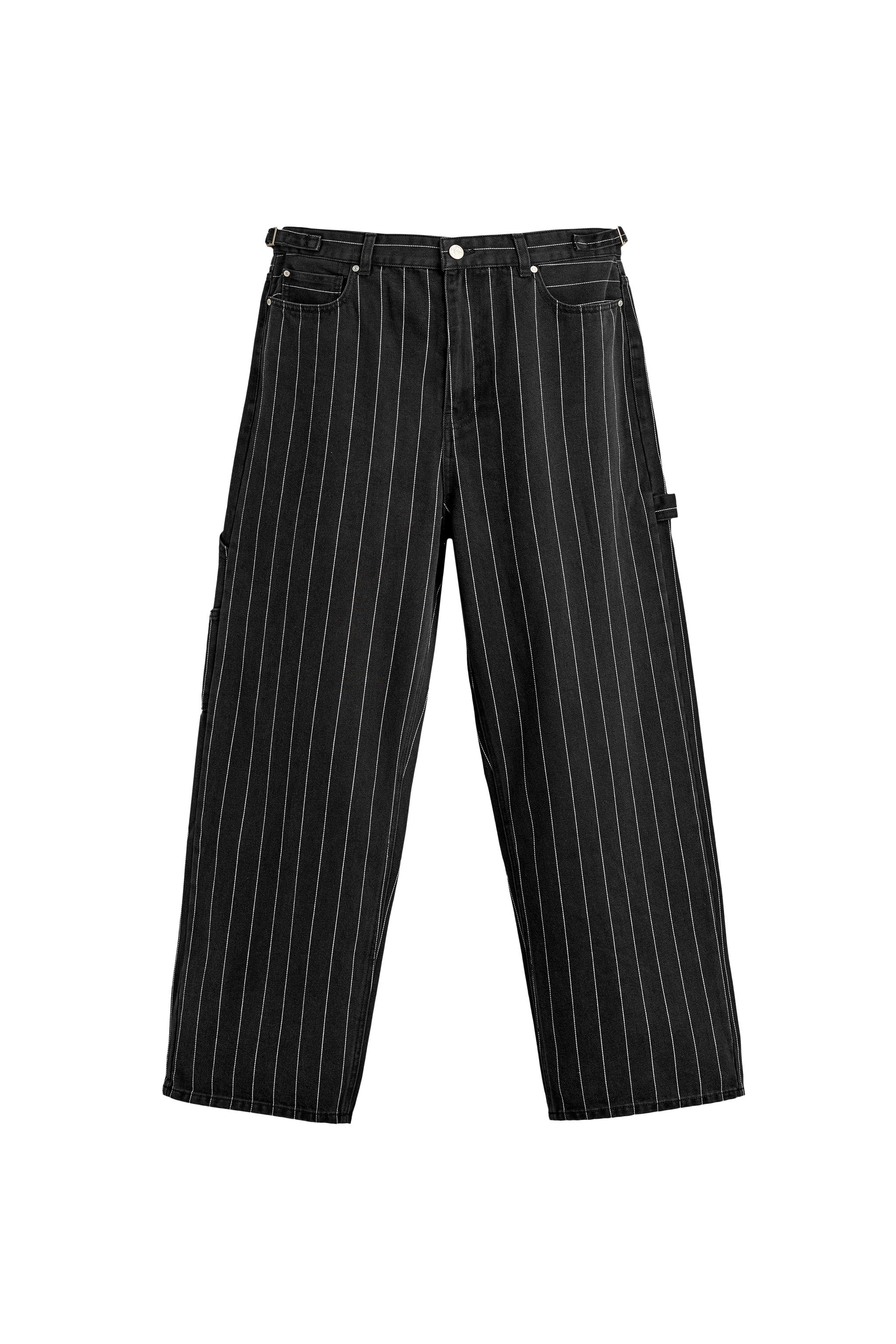 ストライプ柄バルーンフィットパンツ - ブラック | ZARA Japan / 日本