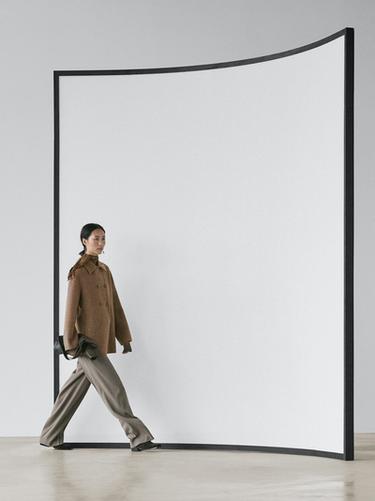 Zara Double-breasted wool blend coat - Black gold