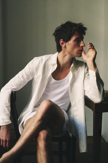 REGULAR FIT SHIRT WITH POCKET - White by Zara